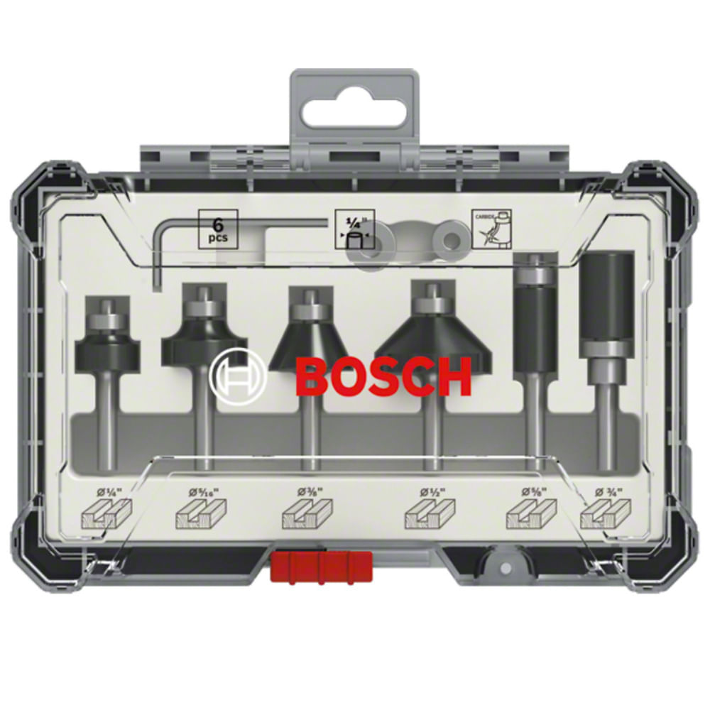 Jogo de Fresas para Tupia Encaixe 1-4 com 6 Pecas Bosch 76411_0